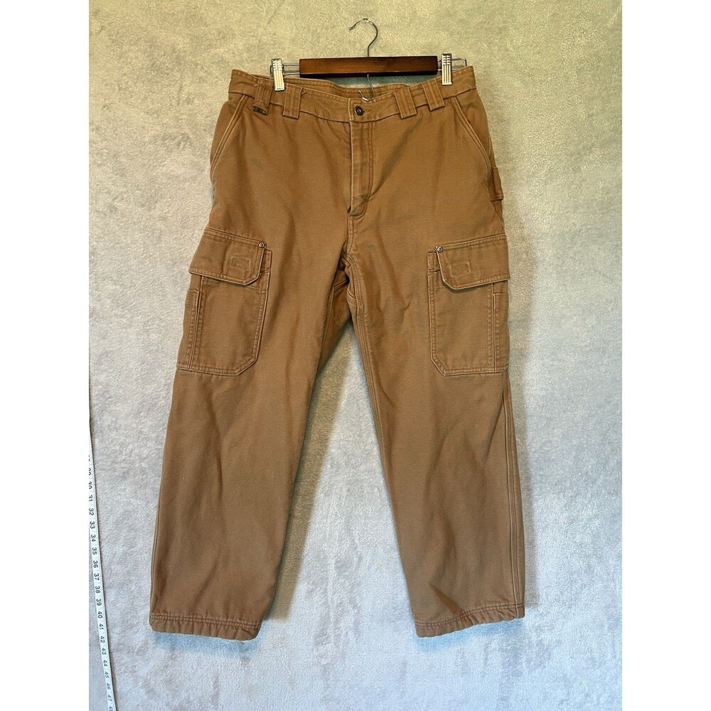 Duluth Trading Co. Mens Brown Fire Hose Fleece-Lined Relaxed Fit Pants Workwear - Picture 1 of 8